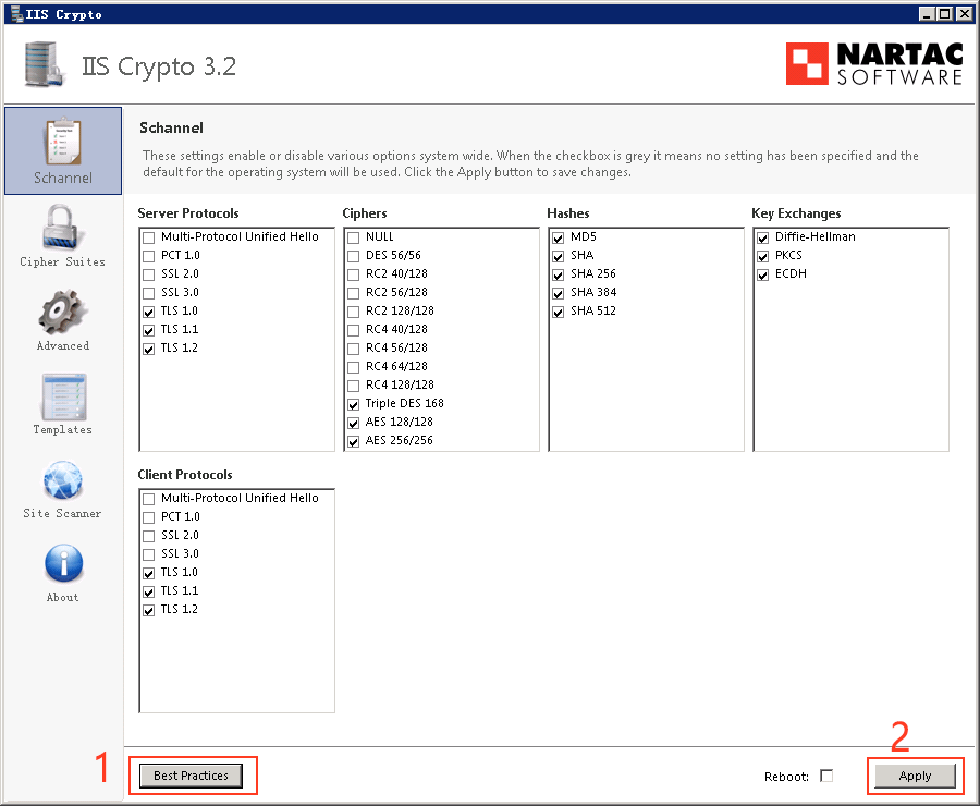 Windows server2008 IIS7.5配置 SSL证书(https) ERR_SSL_VERSION_OR_CIPHER_MISMATCH 错误解决方法,支持woindows 2008以上系统